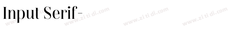Input Serif字体转换